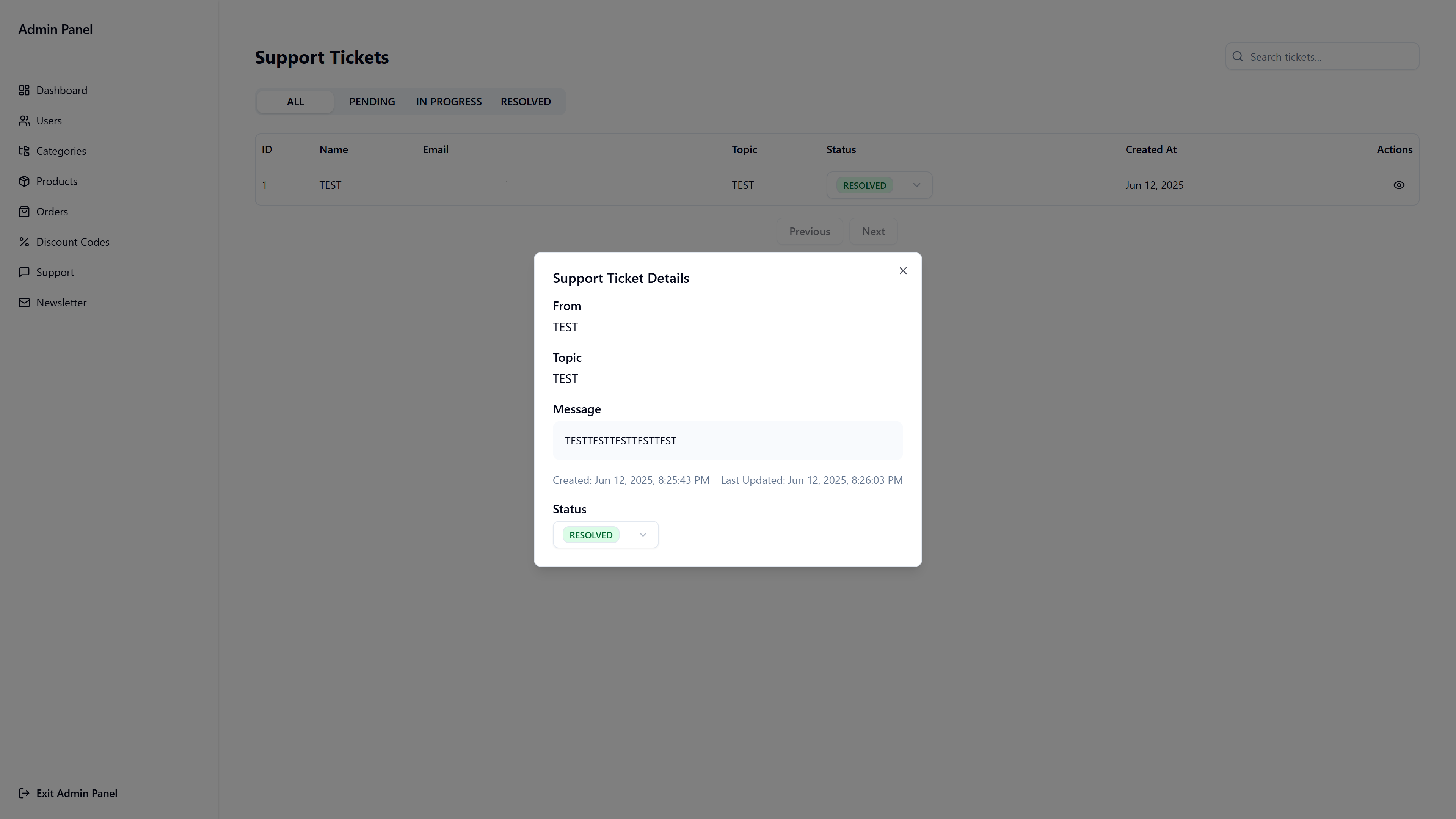 Admin Panel View 6 new